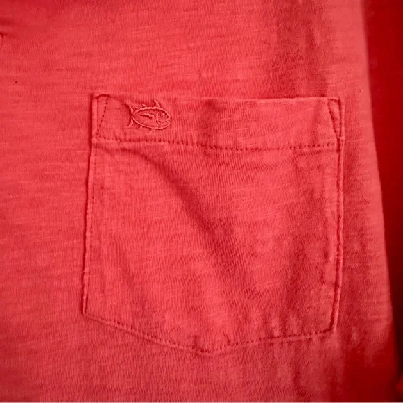 SOUTHERN TIDE Men’s Watermelon Red Sun Farer Slub Cotton Short Sleeve Polo L - Picture 3 of 10